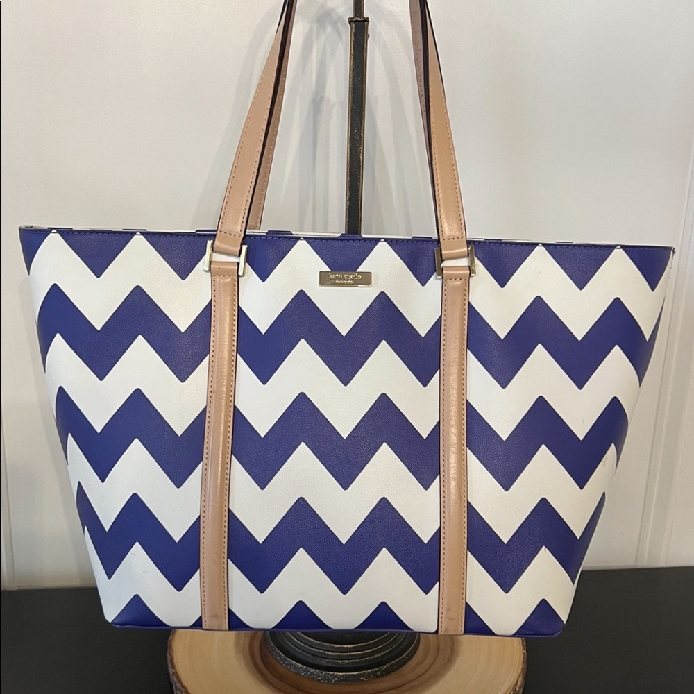 Just reduced/new price $65 Kate Spade Blue & White Purse/Tote *FREE SHIPPING*